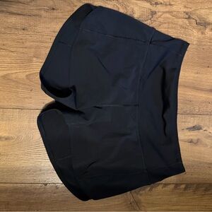 Lululemon Speed up 4 in black shorts